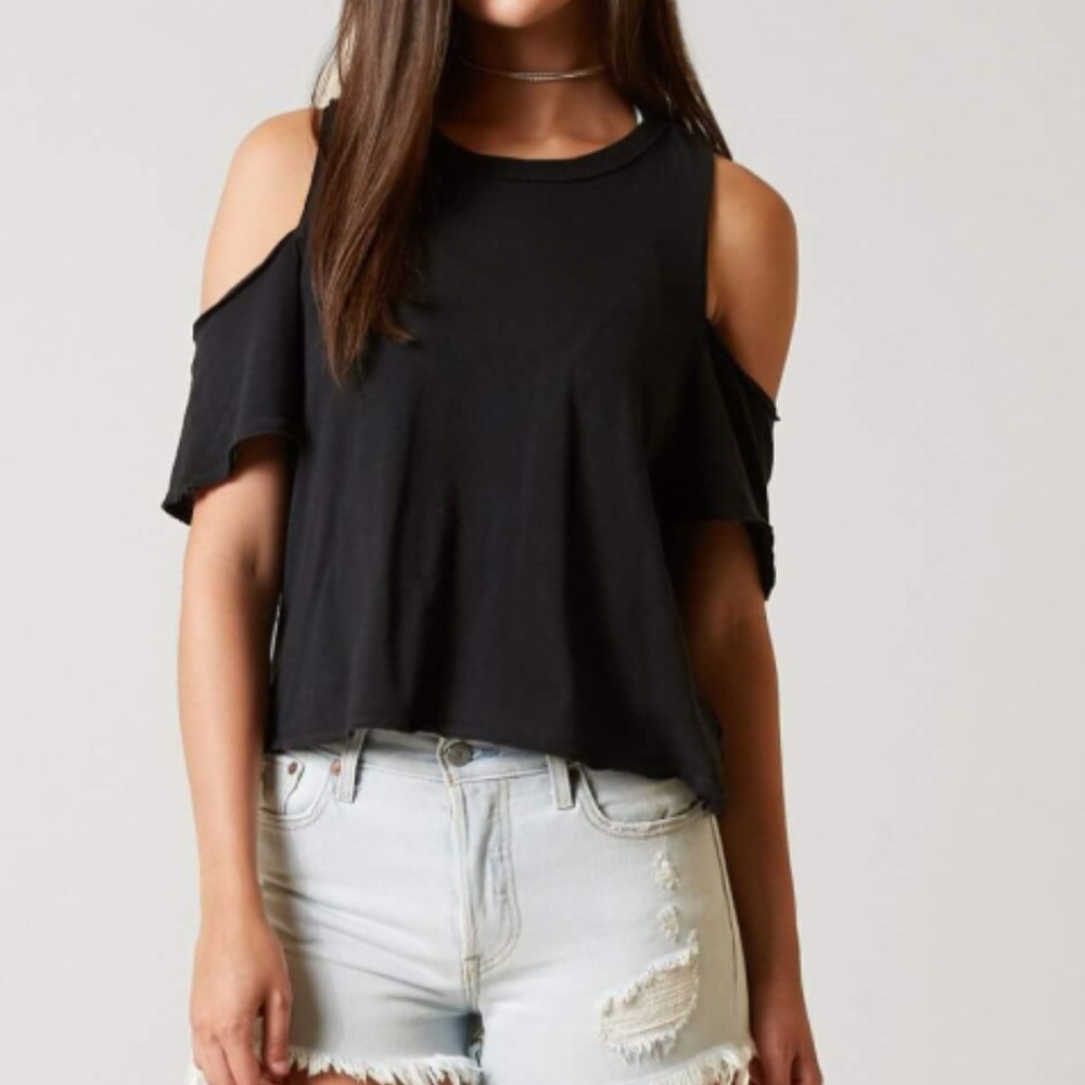NWT Free People Taurus Tee Cold Shoulder Top Sm